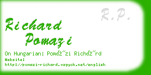 richard pomazi business card